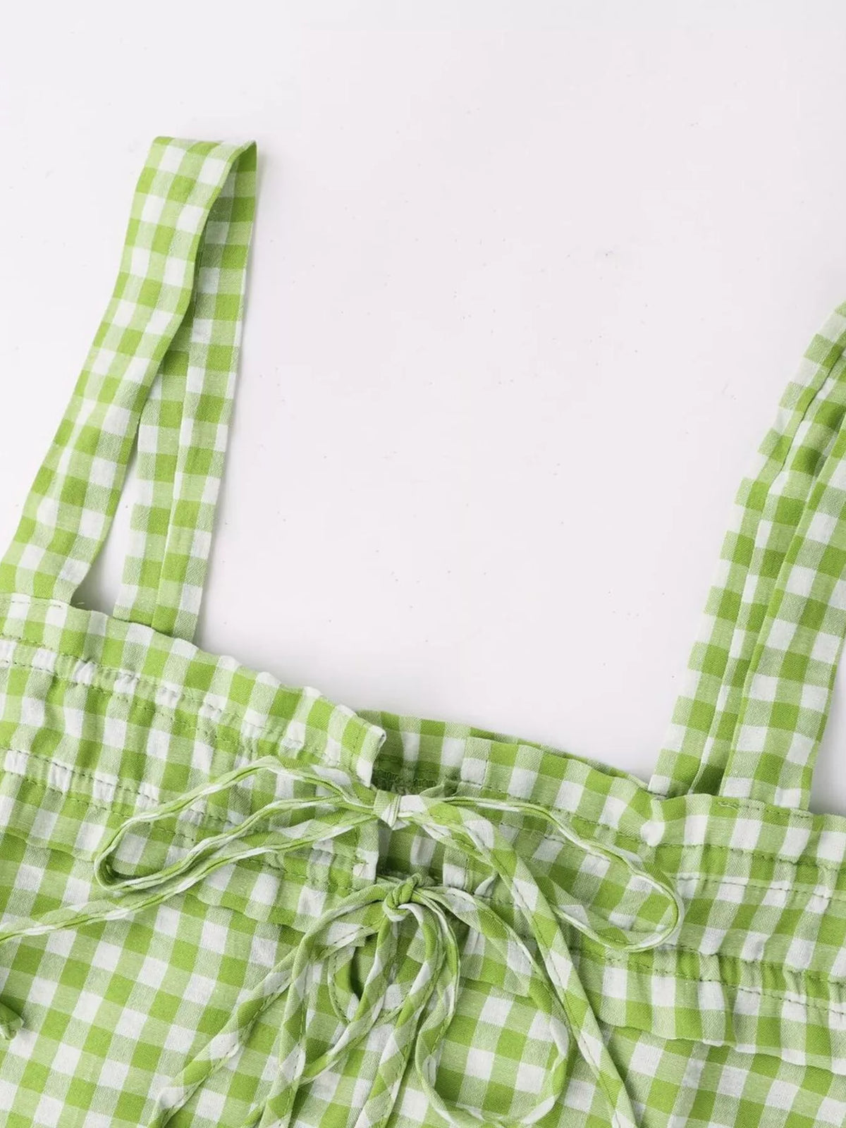 Smocked Gingham Tie-front Cami (14)