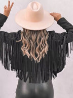 Fringe Open Front Cropped Jacket (8)