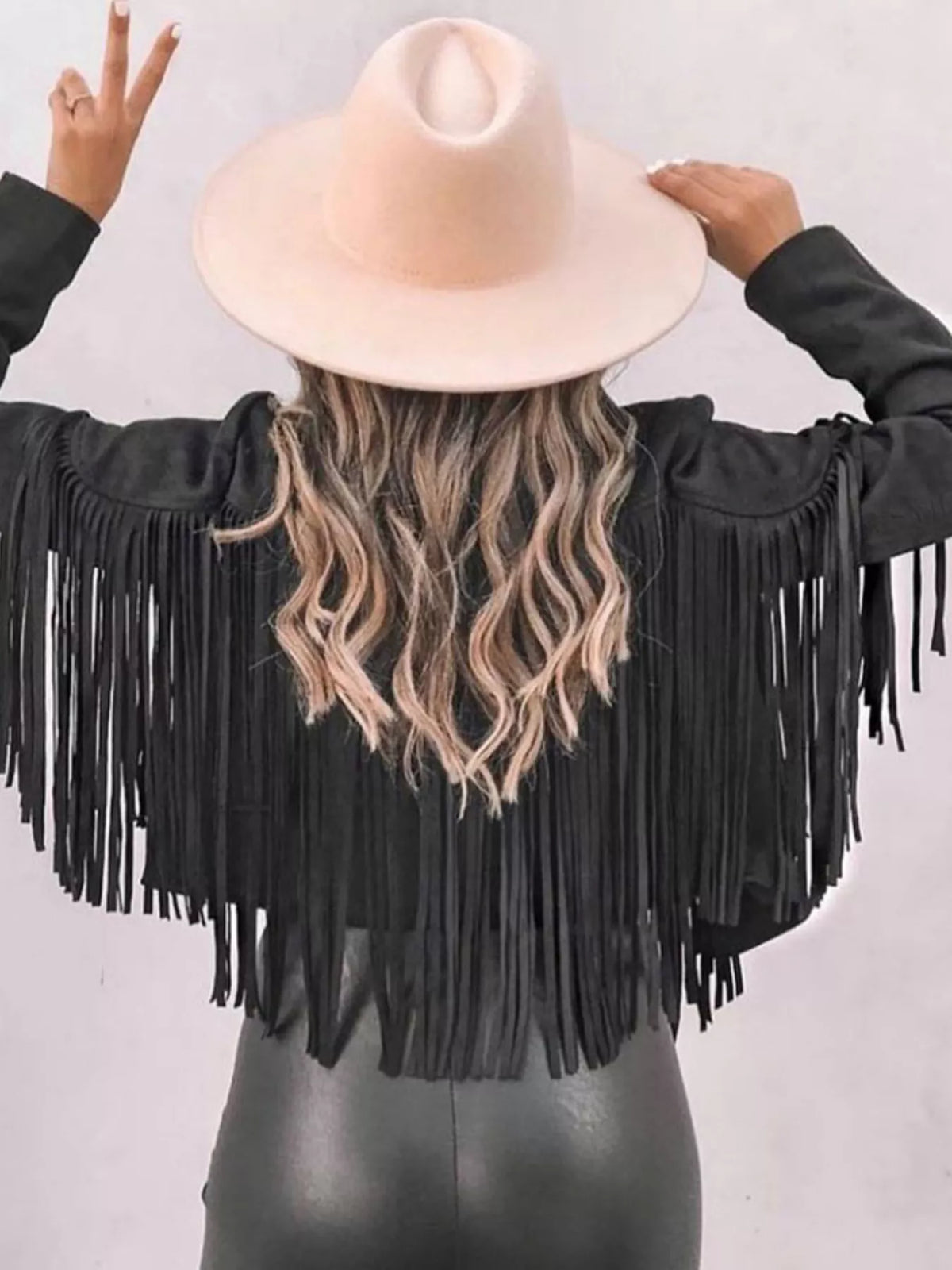 Fringe Open Front Cropped Jacket (8)