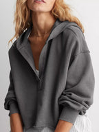 Dropped Shoulder Cropped Hoodie (17)