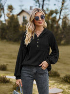Cable-knit Dropped Shoulder Hoodie (6)
