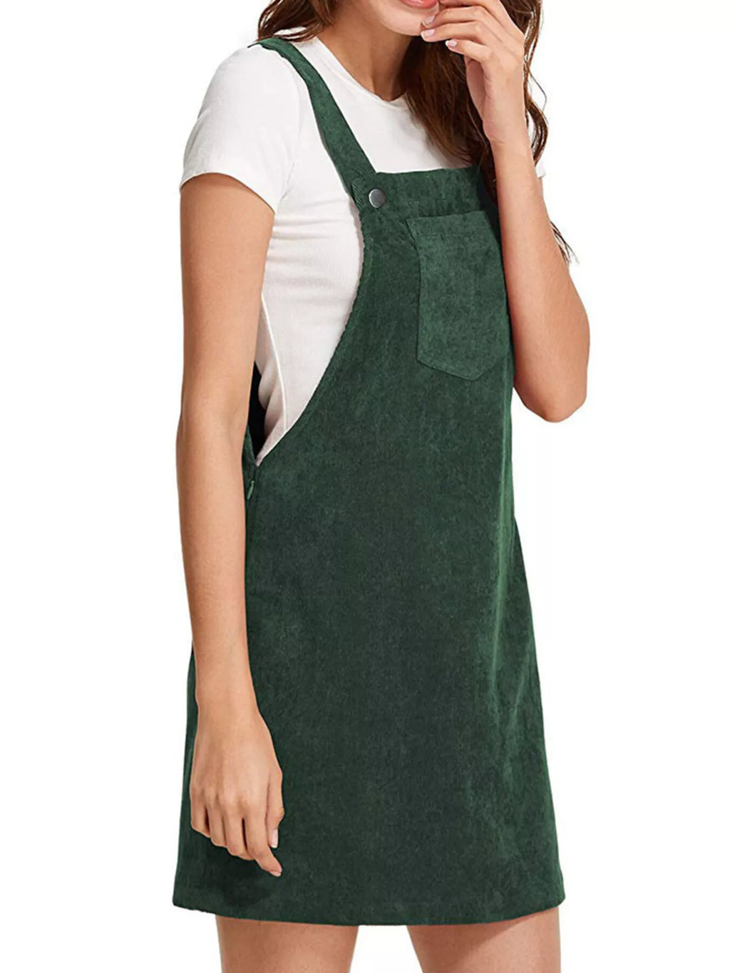 Corduroy Wide Strap Overall Dress (8)