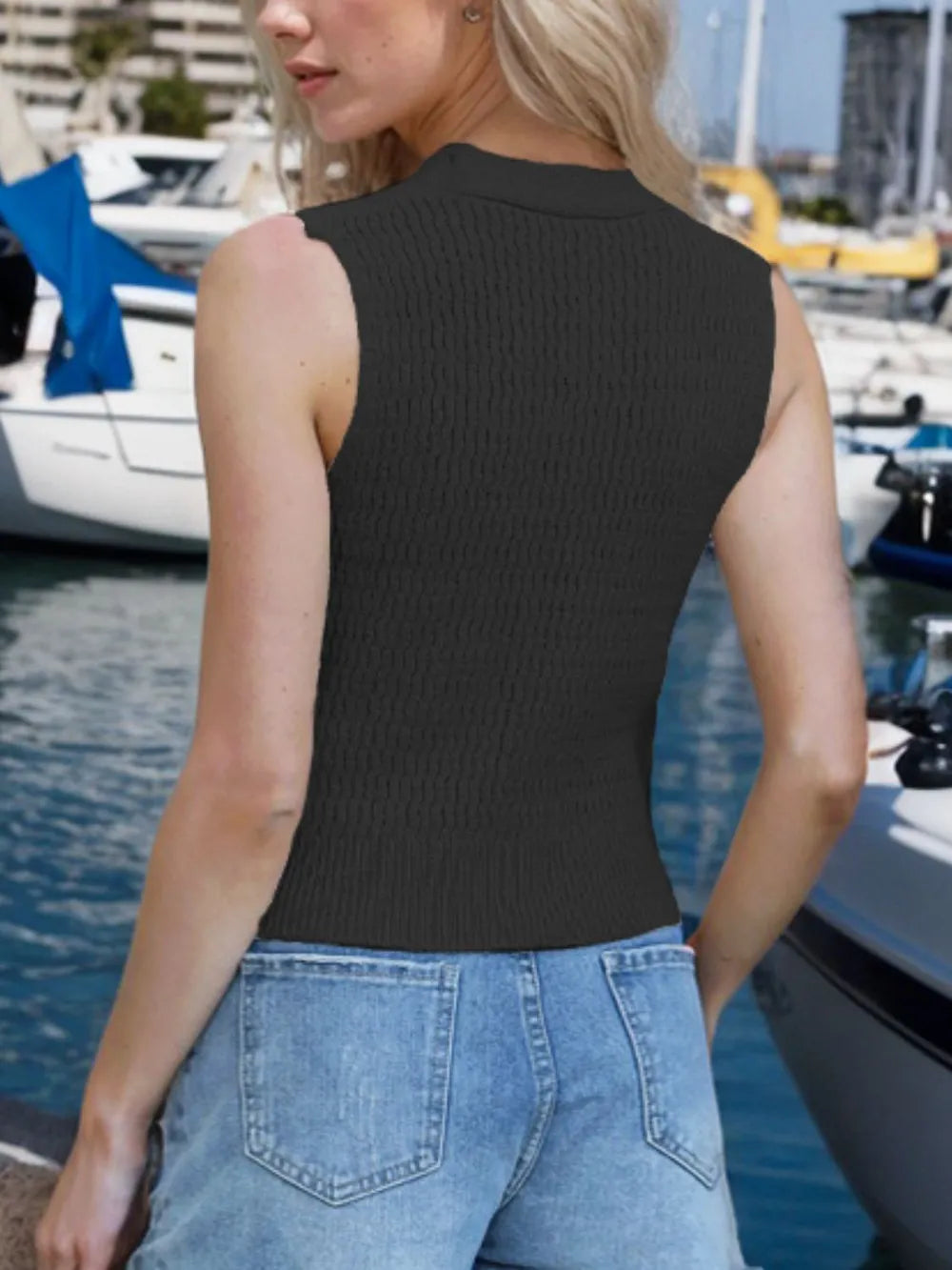 Button Down V-neck Sweater Vest (10)