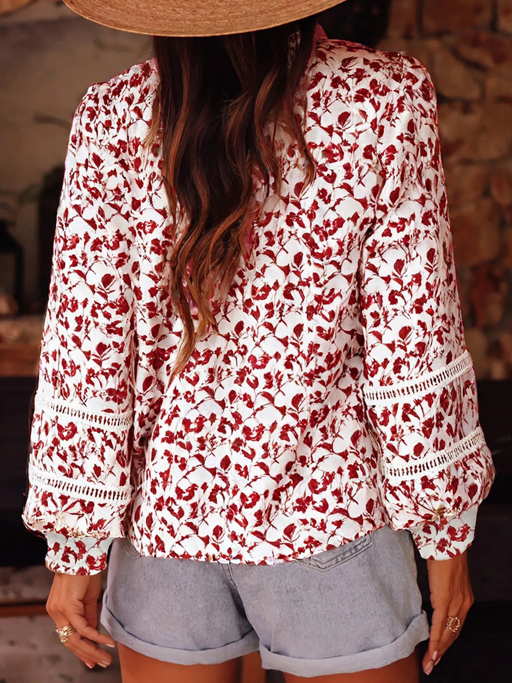 Floral Button Down Long Sleeve Shirt (2)