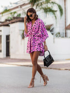 Layered Printed Surplice Mini Dress (12)