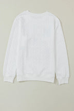 Full Size Merry Cable Knit Pullover Sweatshirt (3)