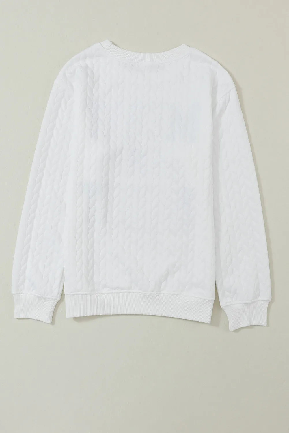 Full Size Merry Cable Knit Pullover Sweatshirt (3)
