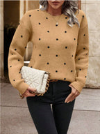 Polka Dot Long Sleeve Sweater (17)