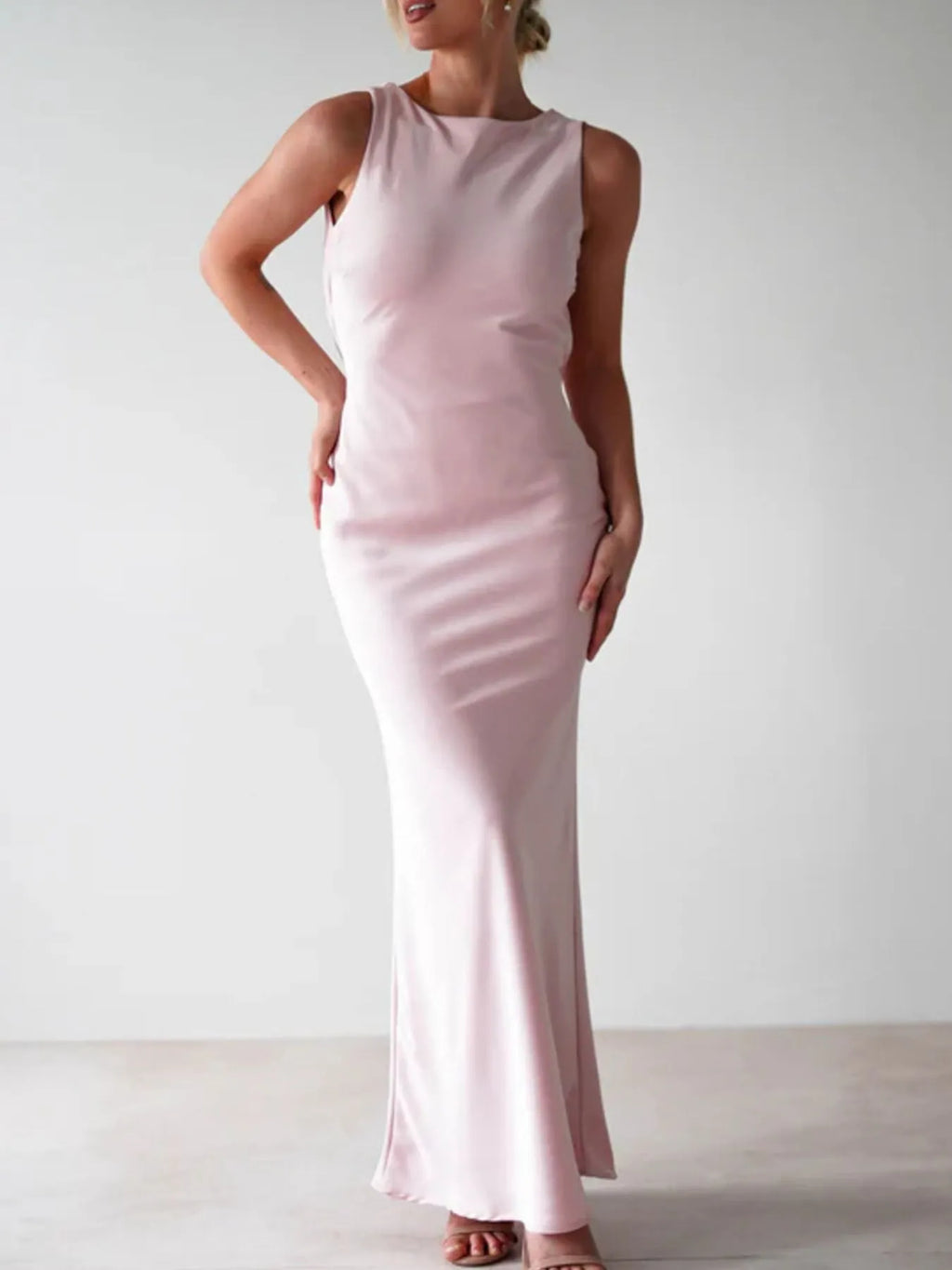 Satin Sleeveless Maxi Dress (14)