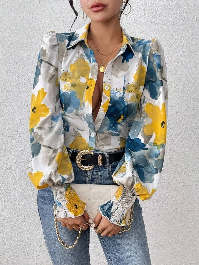 Floral Print Long Sleeve Shirt (3)