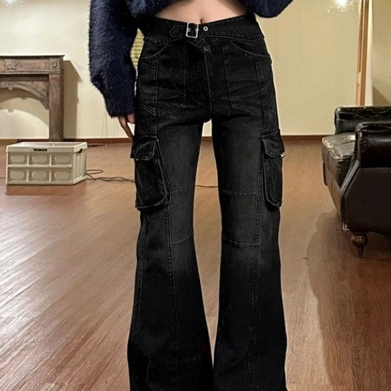 Straight Slimming High Waist Wide Leg Pants photo 1