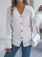 Cable-knit Long Sleeve Cardigan (15)