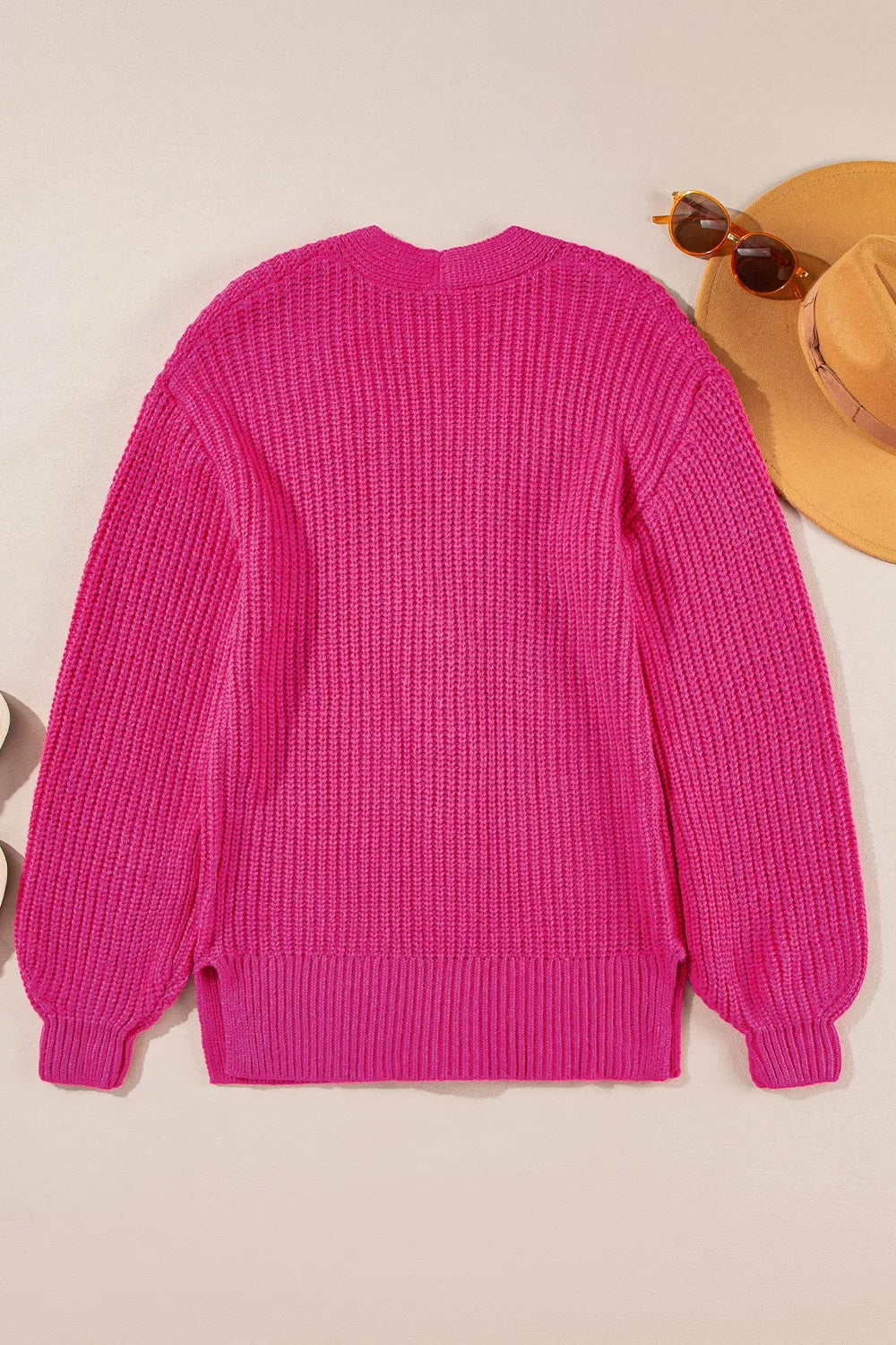 Chunky Knit Button-down Cardigan (8)