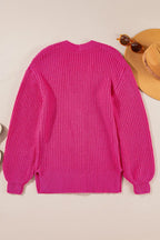 Chunky Knit Button-down Cardigan (8)