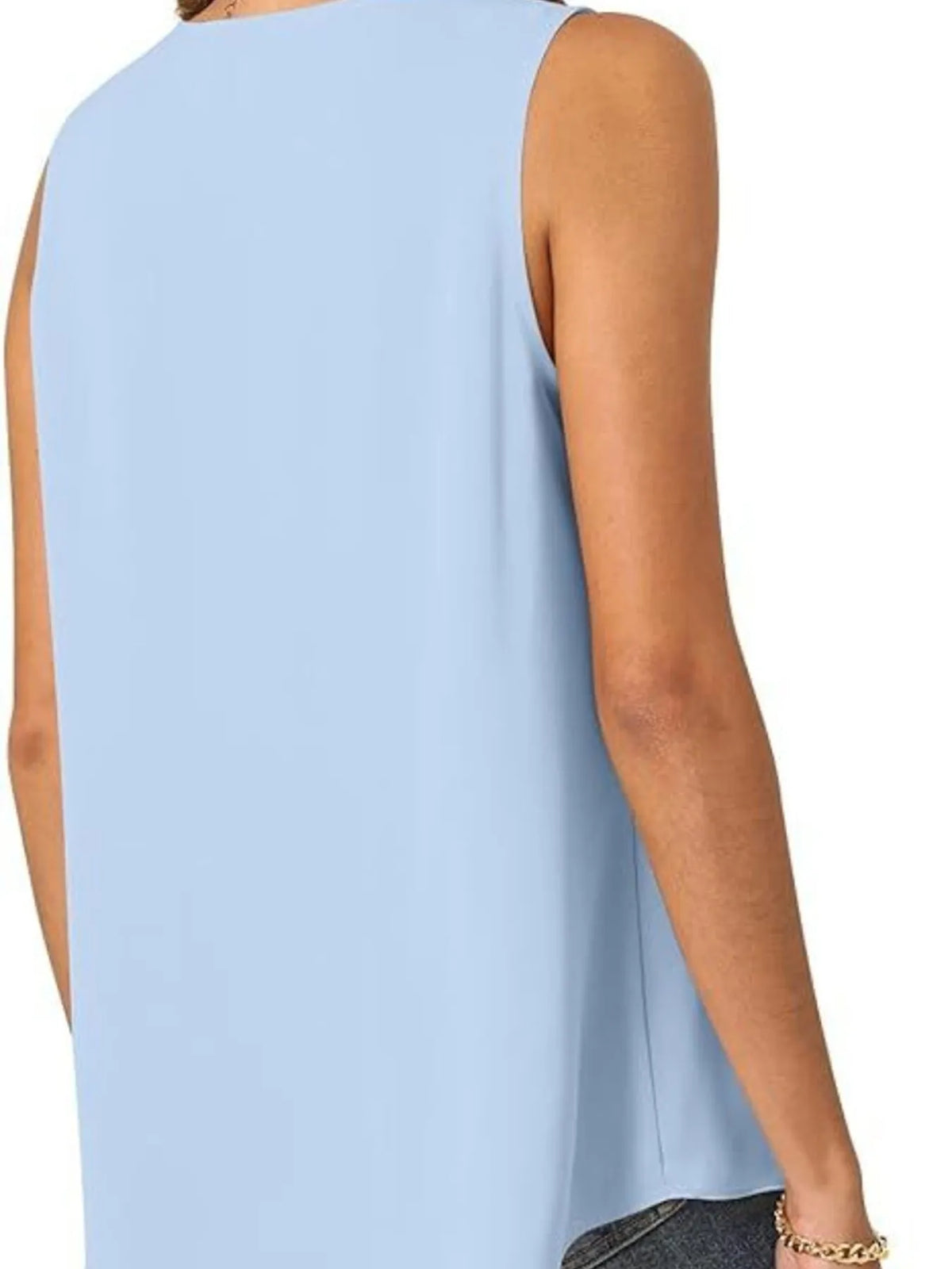 Full Size V-neck Sleeveless Tank Top Plus (9)
