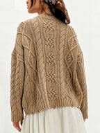 Cable-knit Sweater Front Pockets (6)