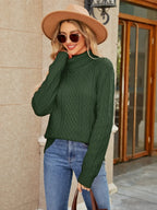 Cable-knit Mock Neck Sweater (14)