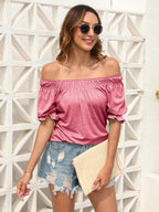 Ruched Short Sleeve Blouse (9)
