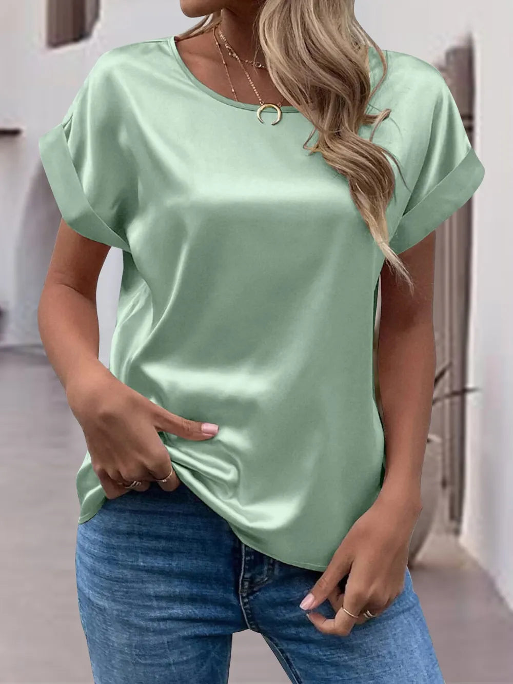 Round Neck Short Sleeve T-shirt (25)