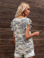 Round Neck Butterfly Sleeve Top (25)