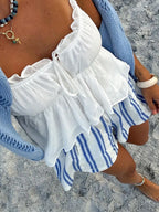 Striped High-waist Summer Shorts (12)