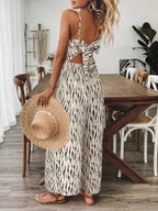 Spaghetti Strap Wide Leg Jumpsuit (2)