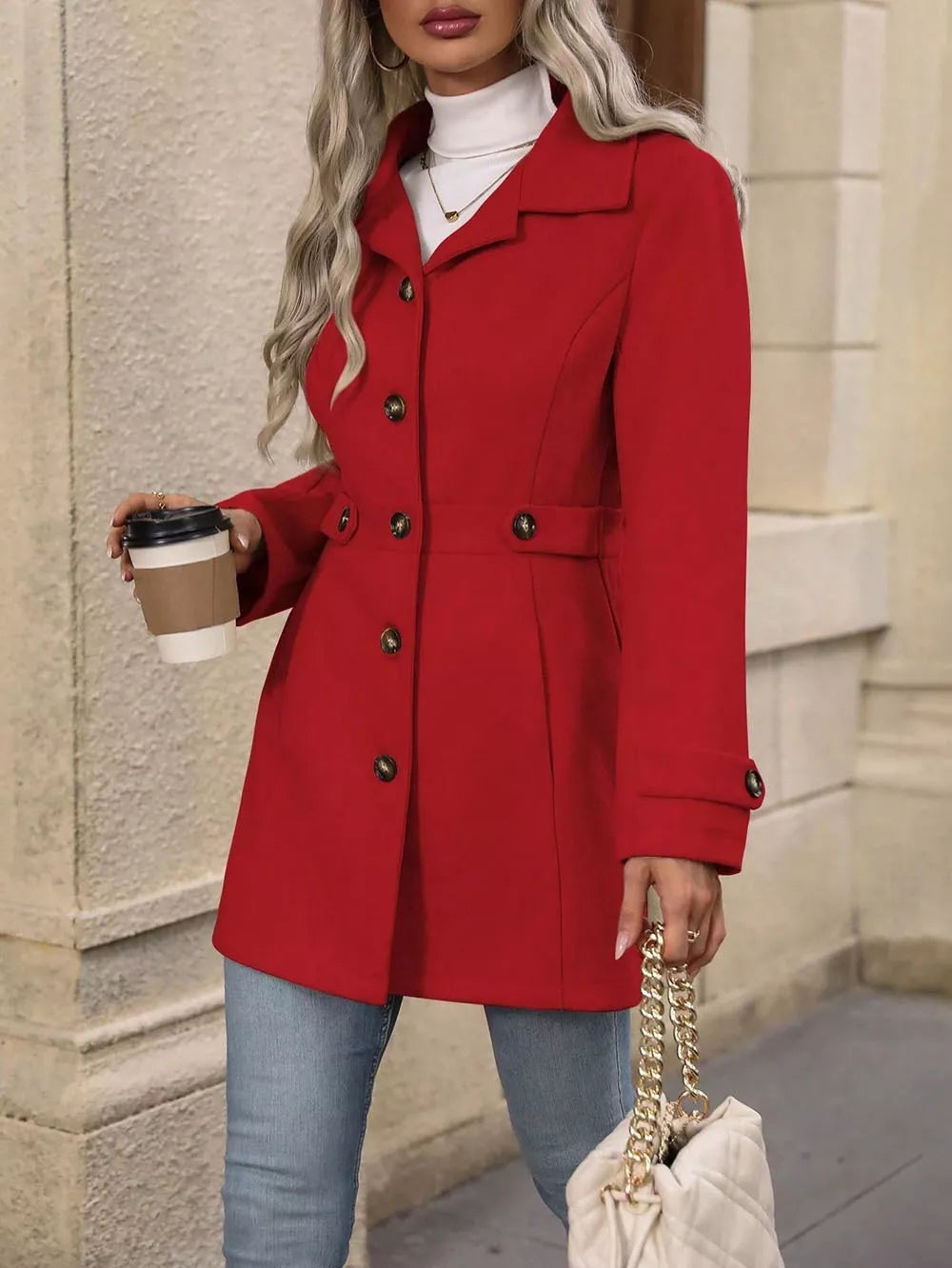 Collared Neck Button Up Coat (14)