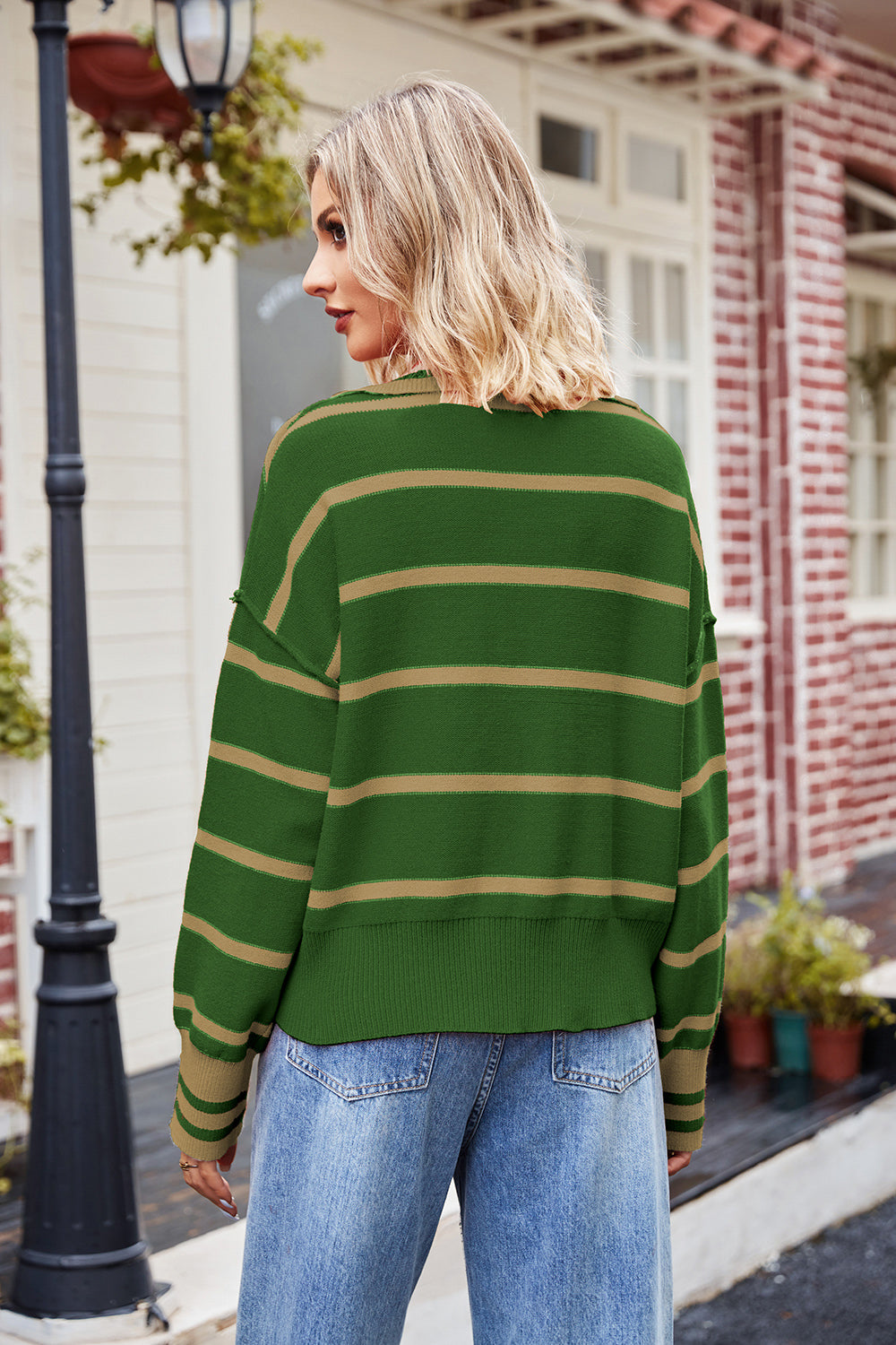 Striped Johnny Collar Sweater (12)