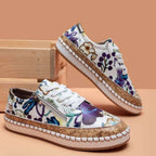 Pu Leather Round Toe Flats Sneakers (3)