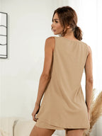 Scoop Neck Wide Strap Top Shorts Set (12)