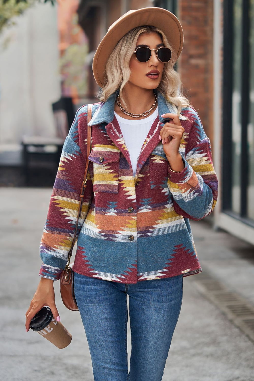 Printed Collared Neck Jacket (11)