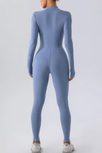 Half Zip Mock Neck Active Jumpsuit (12)