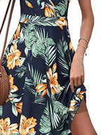 Printed Surplice Sleeveless Dress (12)