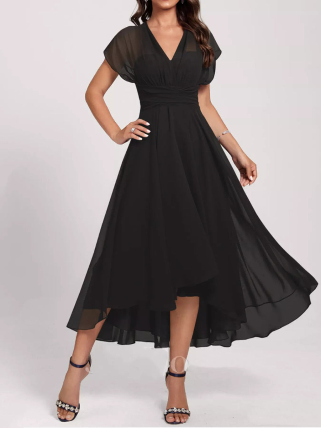 Ruched A-line Midi Dress (7)