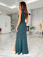 Sleeveless High Slit Maxi Dress (6)