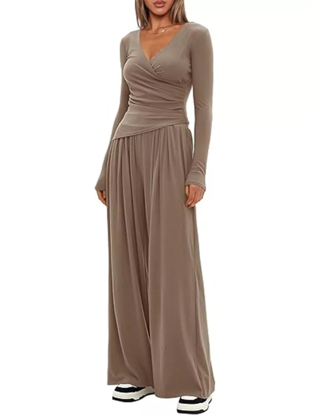 Casual Long Sleeve Top Pants Two-piece Set (11)