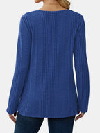 V-neck Long Sleeve T-shirt (6)
