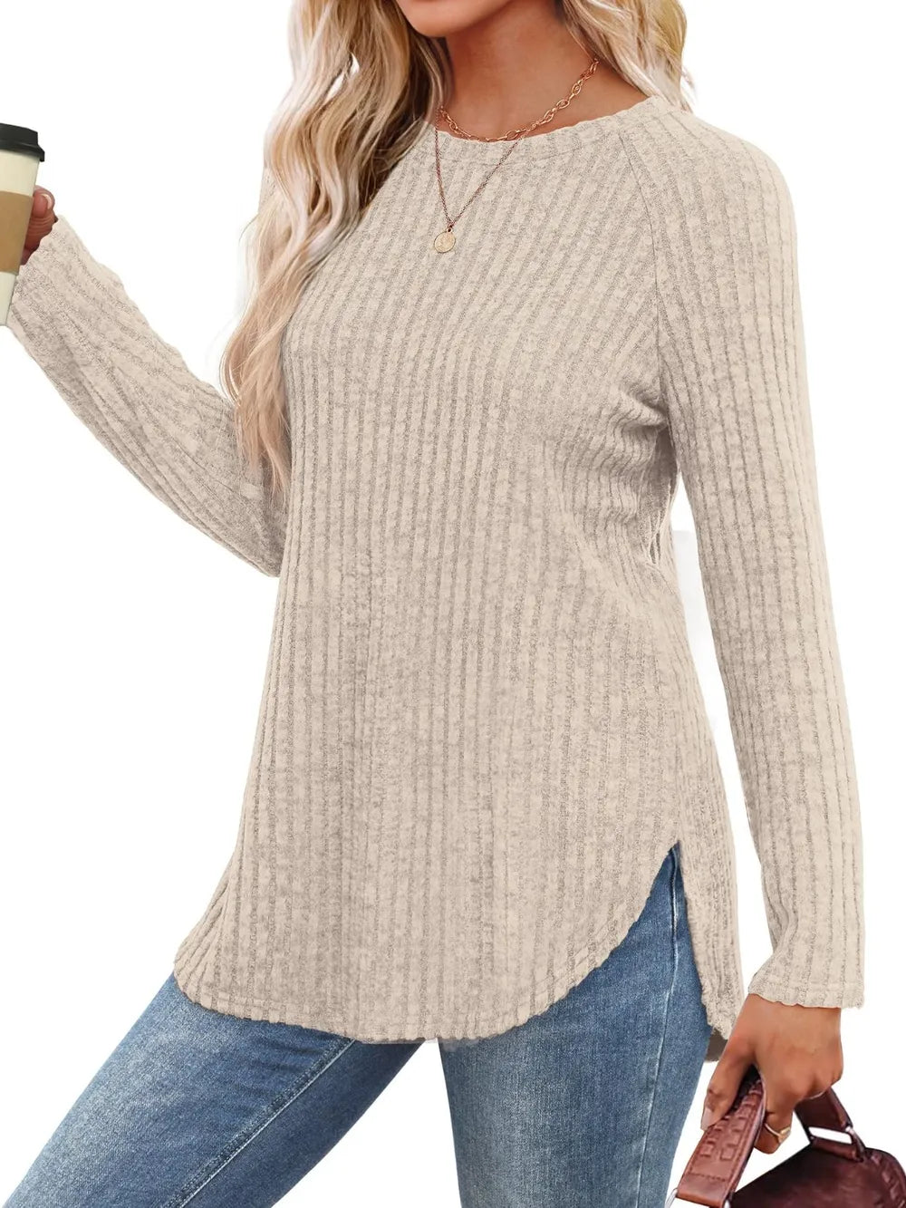 Round Neck Raglan Sleeve T-shirt (27)