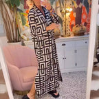 Printed V-neck Dress photo 3