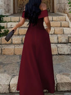 Off-shoulder A-line Maxi Dress (10)