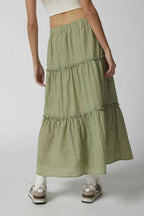 Frill Elastic Waist Skirt (11)
