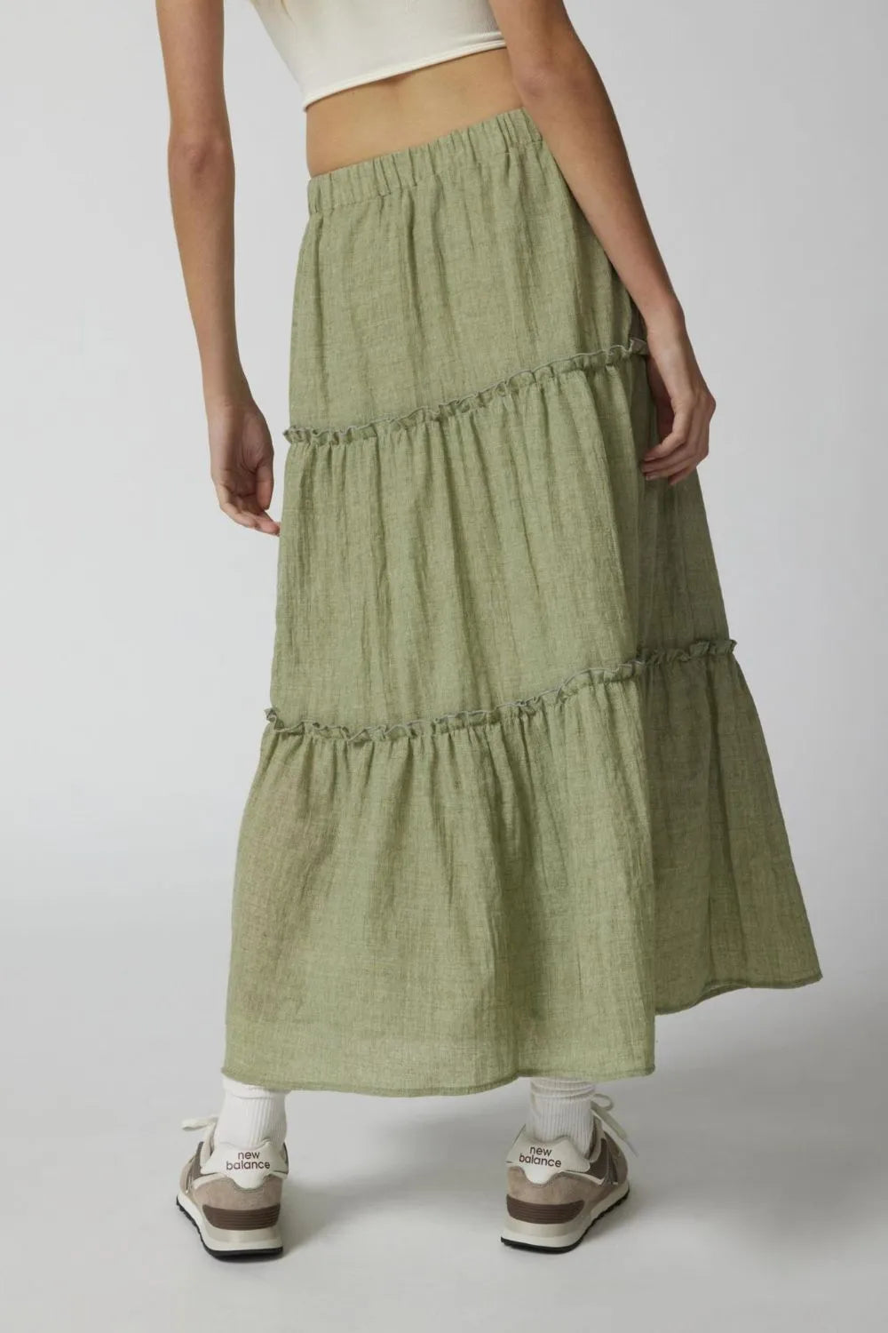 Frill Elastic Waist Skirt (11)
