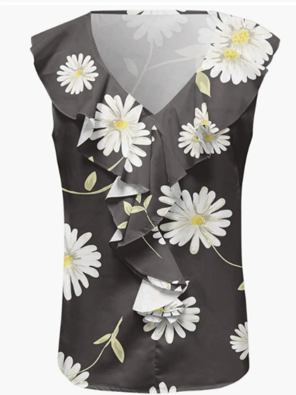 Printed V-neck Tank (12)
