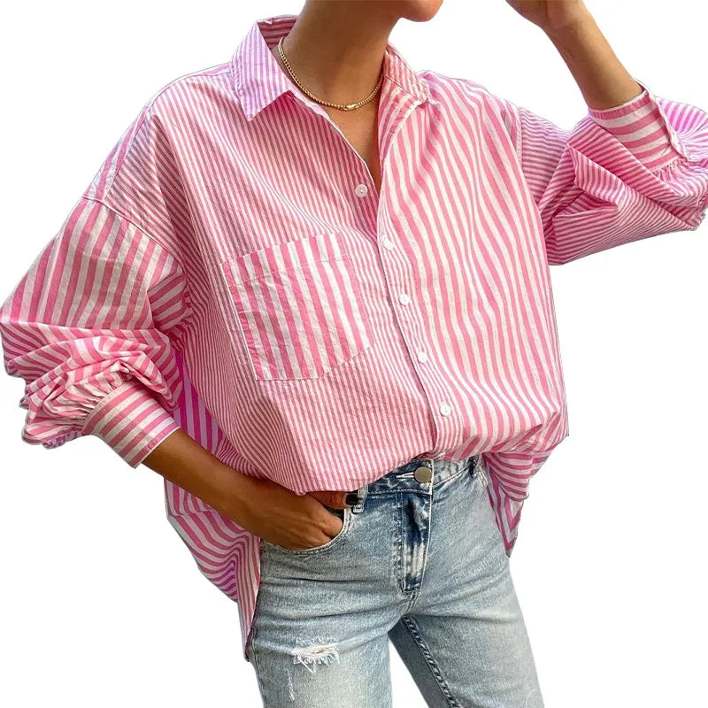 Striped Button Down Long Sleeve Shirt (10)