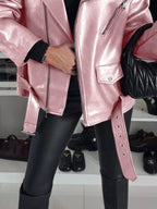 Full Size Zip Up Long Sleeve Jacket Plus (15)