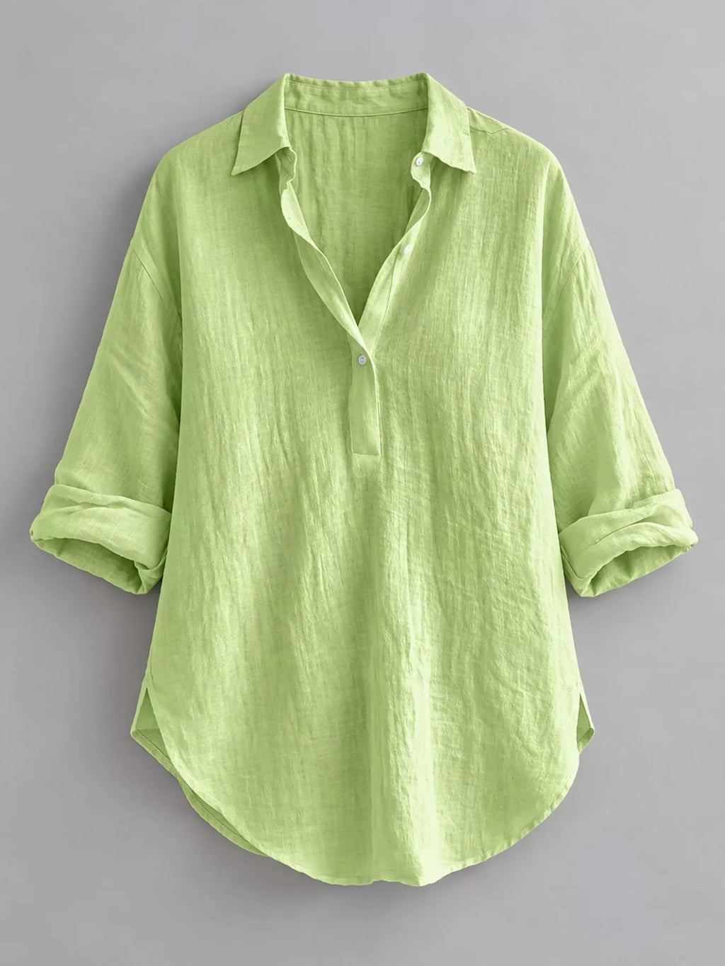 Collared Neck Long Sleeve Blouse (10)