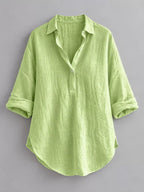 Collared Neck Long Sleeve Blouse (10)