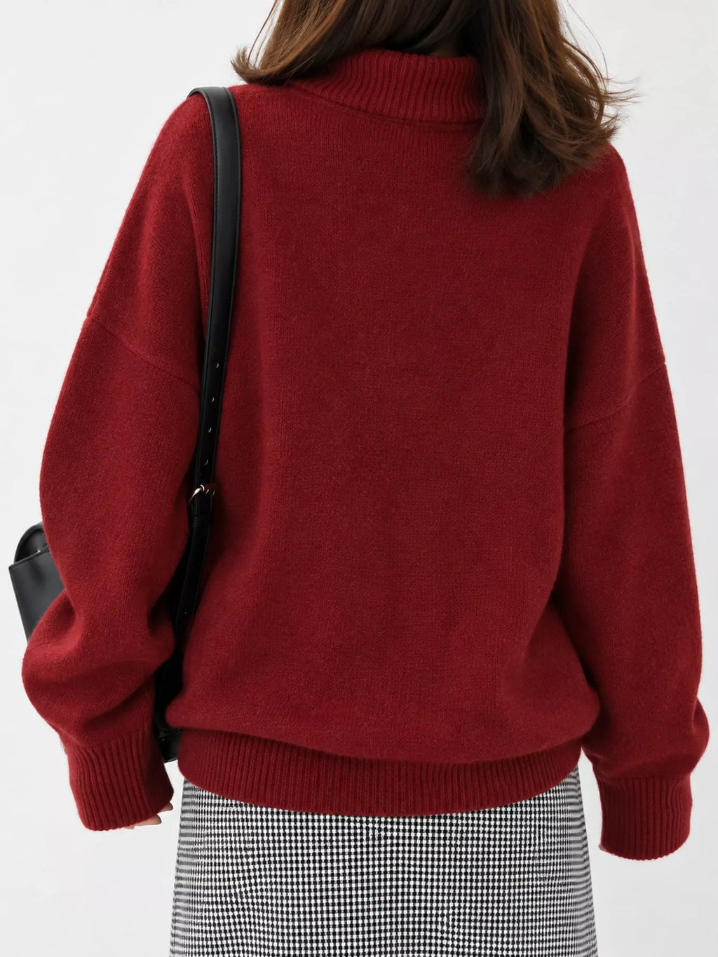Turtleneck Dropped Shoulder Sweater (24)