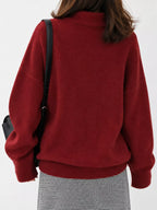 Turtleneck Dropped Shoulder Sweater (24)