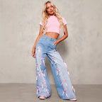Bow High Waist Wide Leg Jeans photo 1